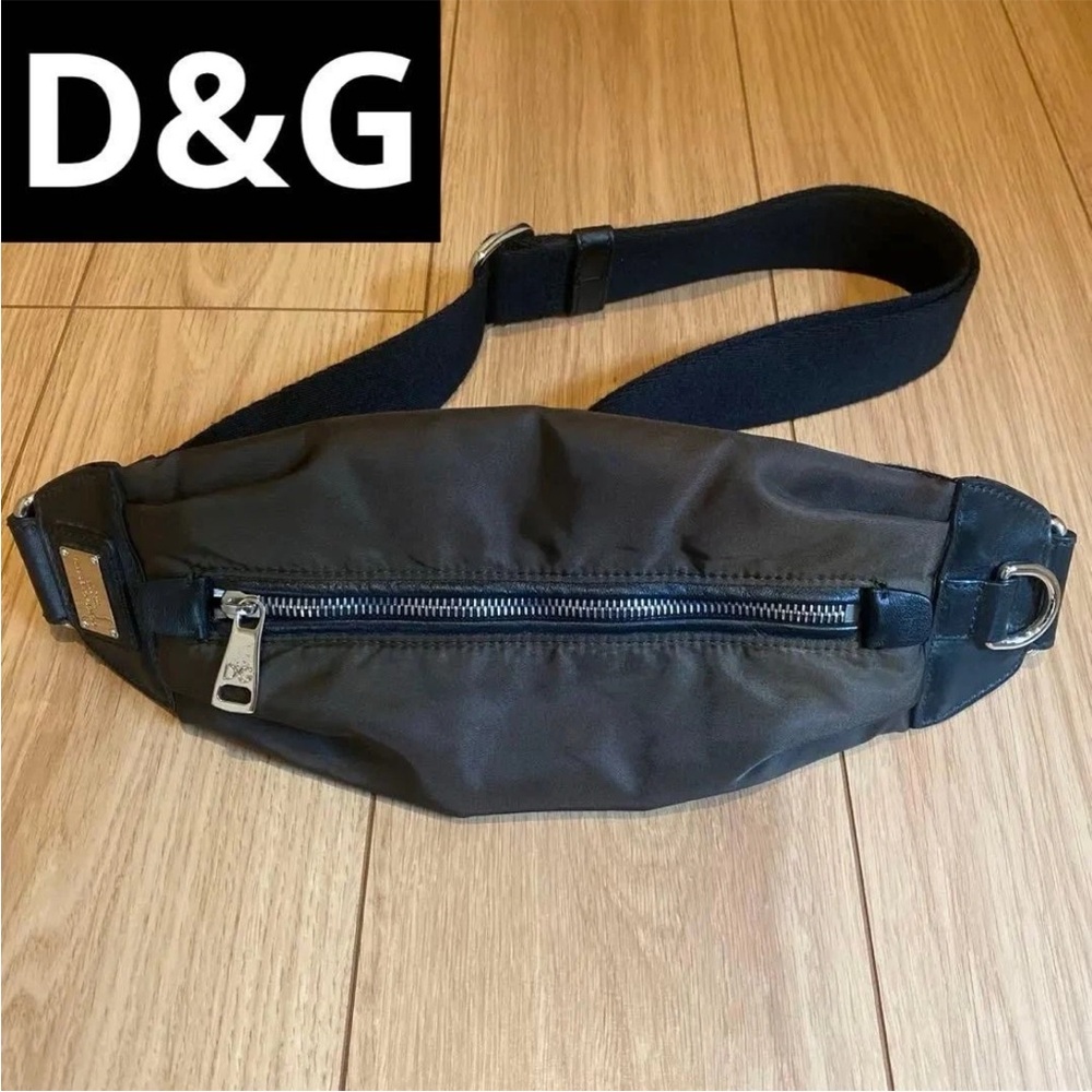 D&G Charcoal Men's Belt Bag